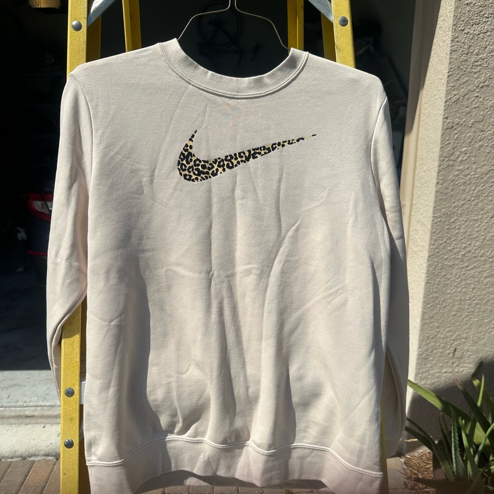 Nike Beige Sweatshirt with Logo